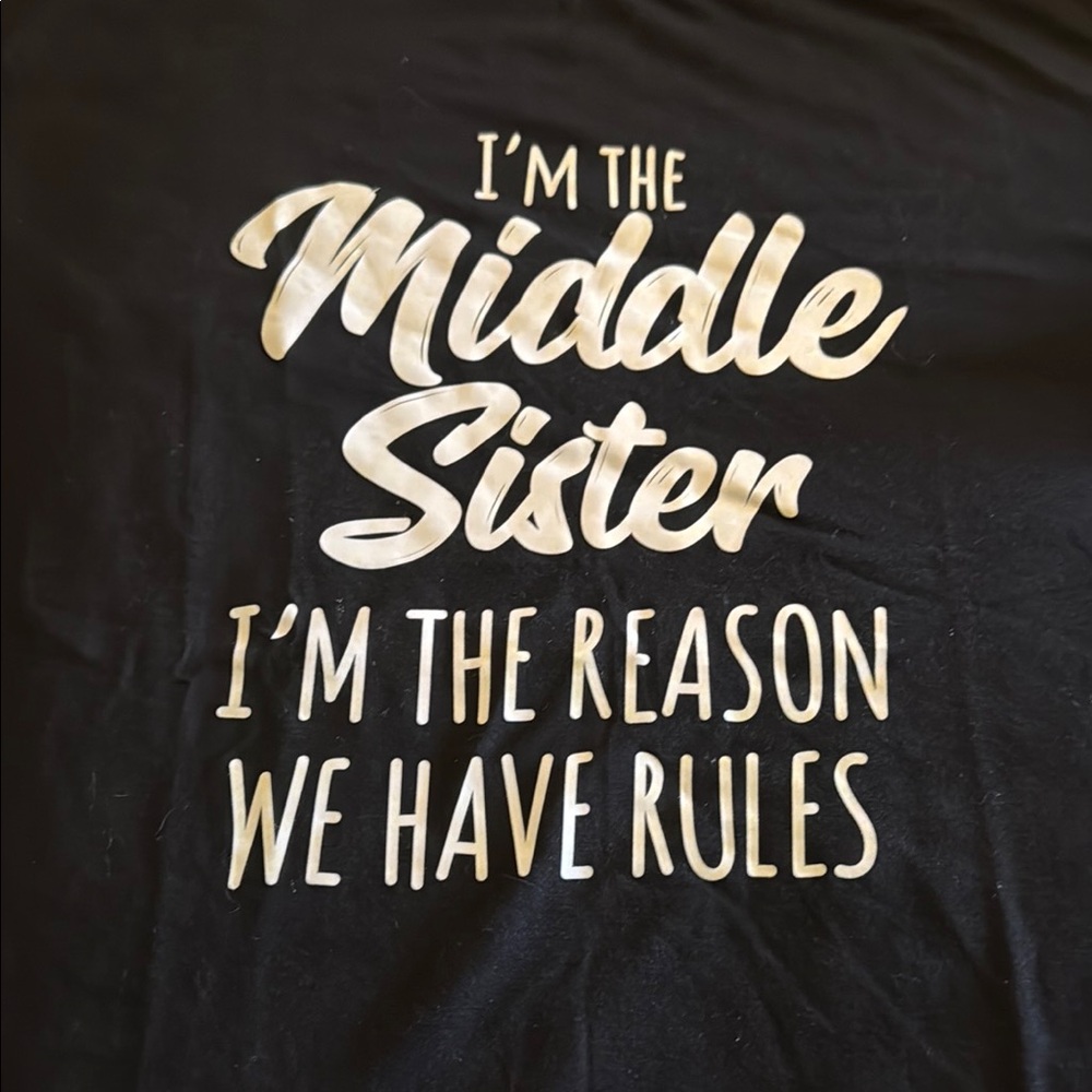Black 'Middle Sister's Woman’s T-Shirt